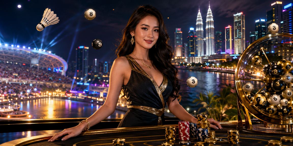 Loteri dan permainan slot bertema bandar raya Kuala Lumpur yang meriah